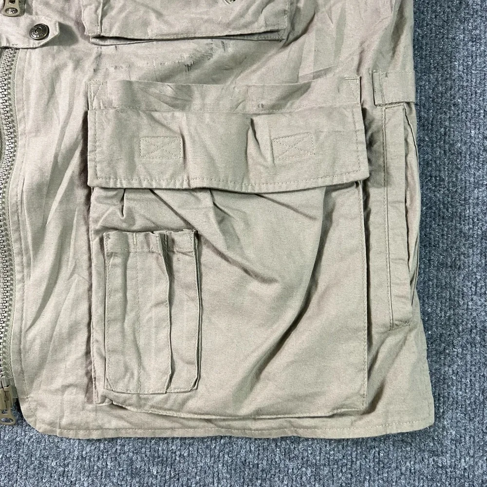 Banana Republic Mens XL Gray Utility Fishing Photography Vest Multi-Pocket Lined